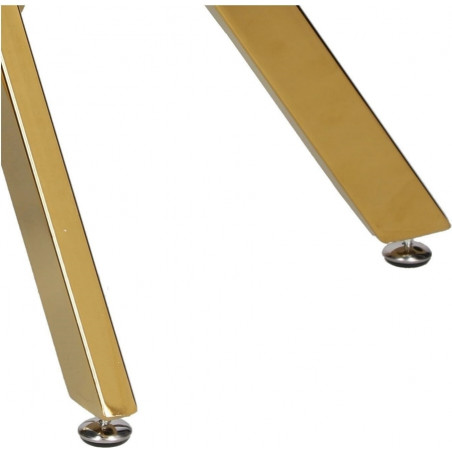 Stolik szklany Amber 60cm złota podstawa | Intesi