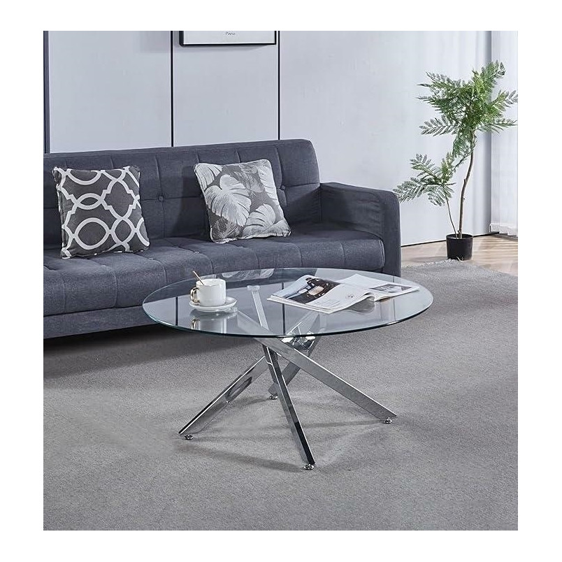Stolik kawowy szklany Amber 90cm - Intesi | Elegancki design