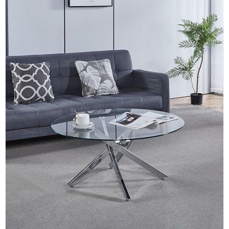 Stolik kawowy szklany Amber 90cm - Intesi | Elegancki design