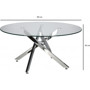 Stolik kawowy szklany Amber 90cm - Intesi | Elegancki design