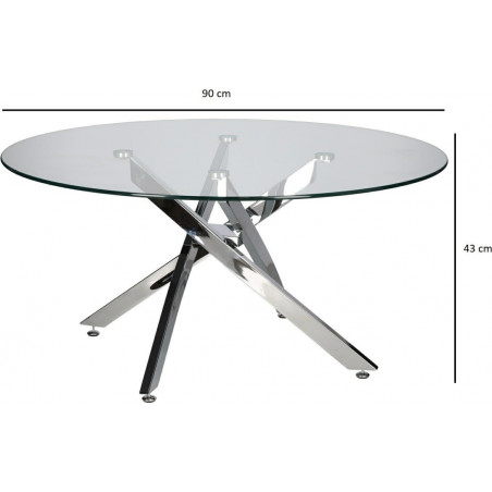 Stolik kawowy szklany Amber 90cm - Intesi | Elegancki design