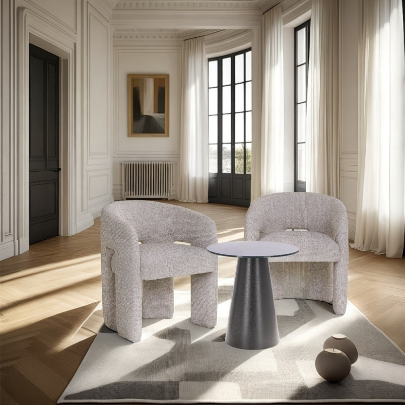 Stół okrągły czarny Intesi Soleilo 60cm - Elegancki design