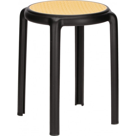 Stołek boho Zula 45cm czarny Intesi - Stylowy i praktyczny