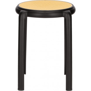 Stołek boho Zula 45cm czarny Intesi - Stylowy i praktyczny