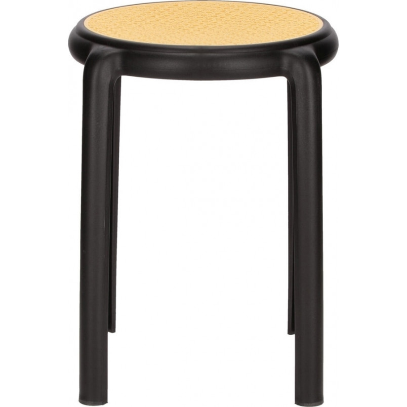 Stołek boho Zula 45cm czarny Intesi - Stylowy i praktyczny