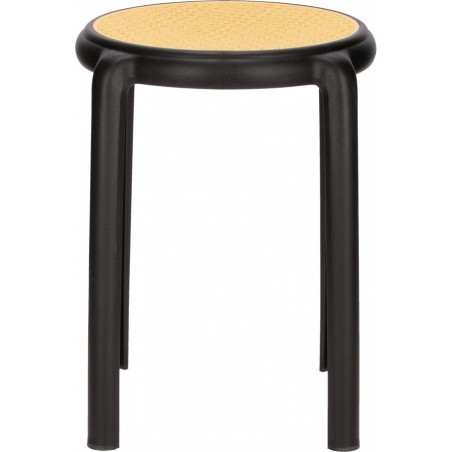 Stołek boho Zula 45cm czarny Intesi - Stylowy i praktyczny