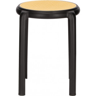 Stołek boho Zula 45cm czarny Intesi - Stylowy i praktyczny