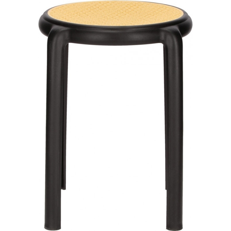 Stołek boho Zula 45cm czarny Intesi - Stylowy i praktyczny