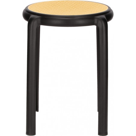 Stołek boho Zula 45cm czarny Intesi - Stylowy i praktyczny