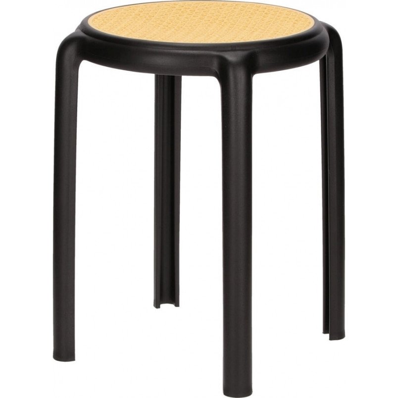 Stołek boho Zula 45cm czarny Intesi - Stylowy i praktyczny