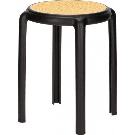 Stołek boho Zula 45cm czarny Intesi - Stylowy i praktyczny