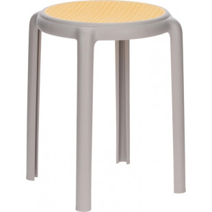 Stołek boho Zula 45cm szary Intesi - Stylowe meble