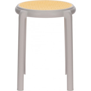 Stołek boho Zula 45cm szary Intesi - Stylowe meble