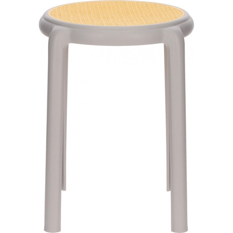 Stołek boho Zula 45cm szary Intesi - Stylowe meble