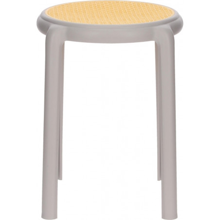 Stołek boho Zula 45cm szary Intesi - Stylowe meble