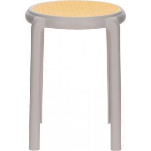 Stołek boho Zula 45cm szary Intesi - Stylowe meble