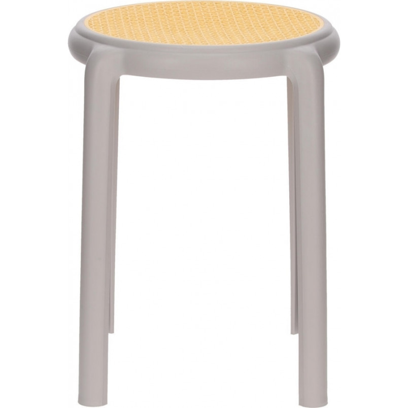 Stołek boho Zula 45cm szary Intesi - Stylowe meble