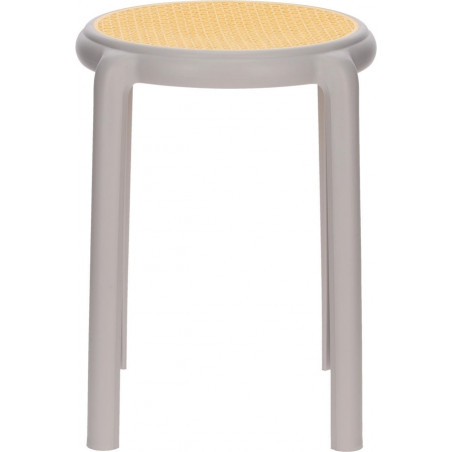 Stołek boho Zula 45cm szary Intesi - Stylowe meble