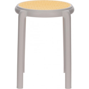 Stołek boho Zula 45cm szary Intesi - Stylowe meble