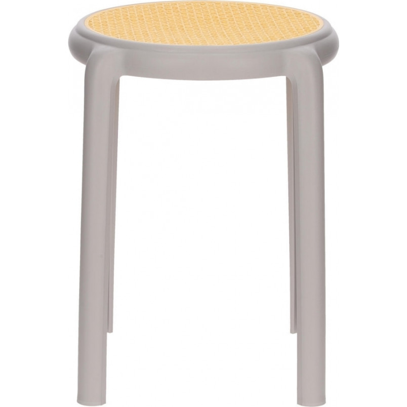 Stołek boho Zula 45cm szary Intesi - Stylowe meble