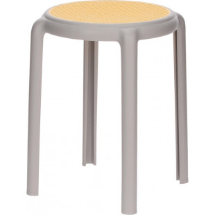 Stołek boho Zula 45cm szary Intesi - Stylowe meble