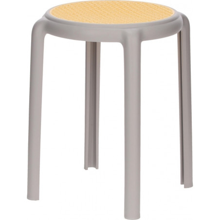 Stołek boho Zula 45cm szary Intesi - Stylowe meble