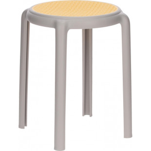 Stołek boho Zula 45cm szary Intesi - Stylowe meble