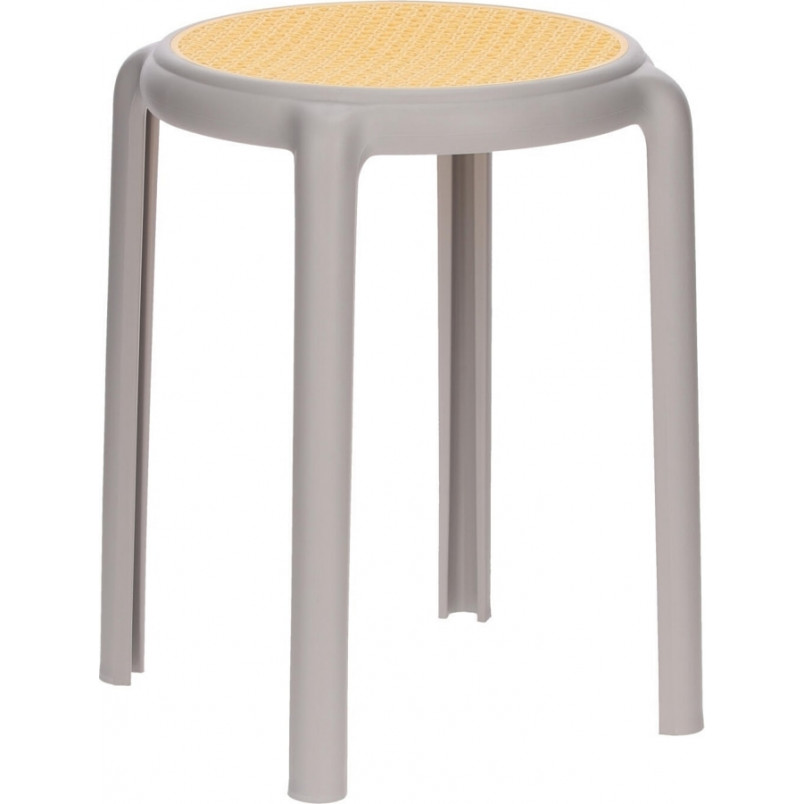 Stołek boho Zula 45cm szary Intesi - Stylowe meble