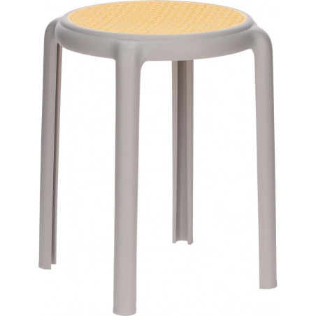 Stołek boho Zula 45cm szary Intesi - Stylowe meble