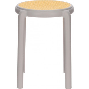 Stołek boho Zula 45cm szary Intesi - Stylowe meble