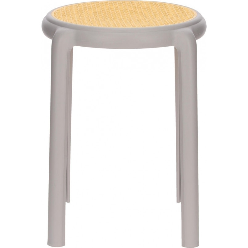 Stołek boho Zula 45cm szary Intesi - Stylowe meble