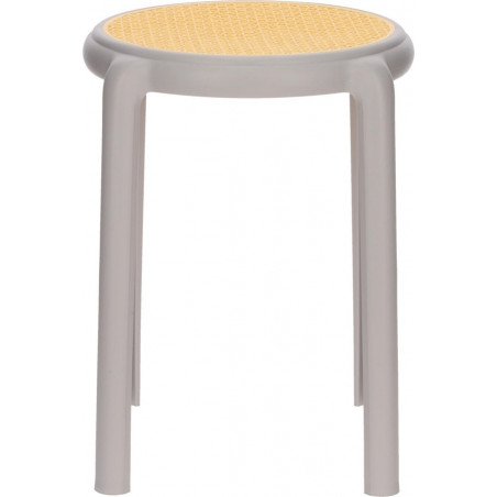 Stołek boho Zula 45cm szary Intesi - Stylowe meble