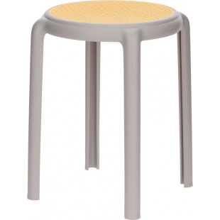 Stołek boho Zula 45cm szary Intesi - Stylowe meble
