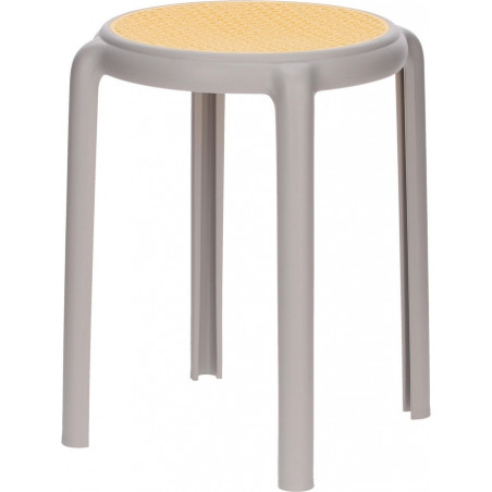 Stołek boho Zula 45cm szary Intesi - Stylowe meble