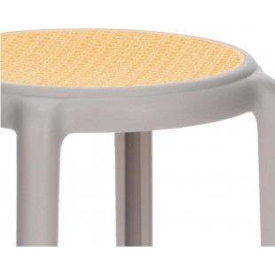 Stołek boho Zula 45cm szary Intesi - Stylowe meble