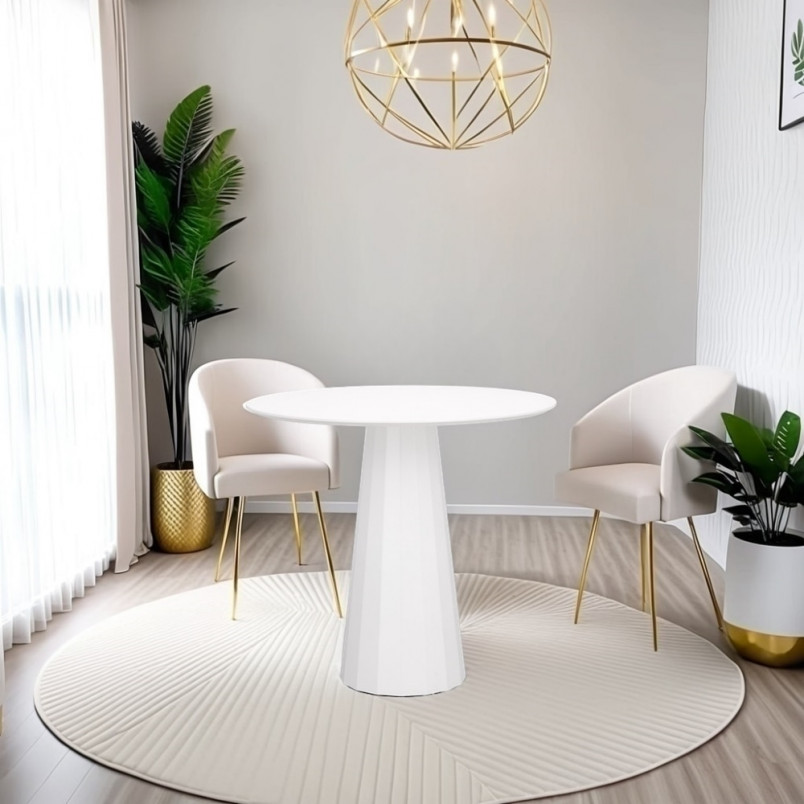 Stół okrągły Florero 80cm biały Intesi - Elegancki design