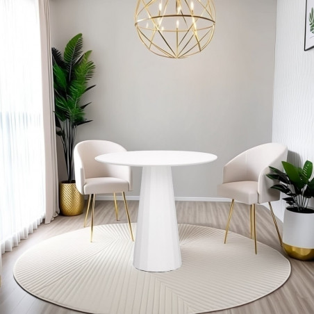 Stół okrągły Florero 80cm biały Intesi - Elegancki design