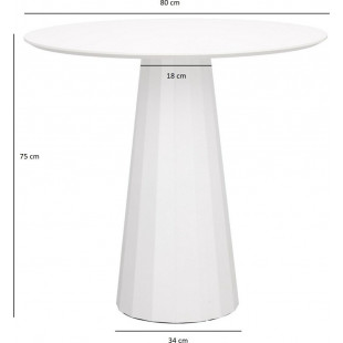 Stół okrągły Florero 80cm czarny Intesi - Elegancki design