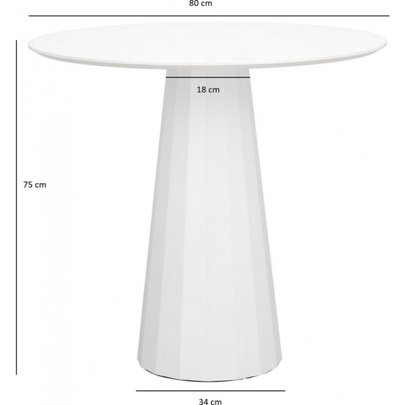 Stół okrągły Florero 80cm czarny Intesi - Elegancki design