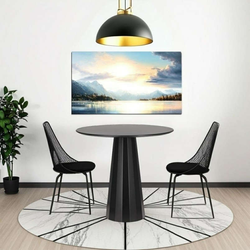 Stół okrągły Florero 80cm czarny Intesi - Elegancki design
