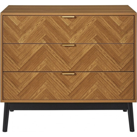 Komoda Felix 90x49cm - Skandynawski Design, 3 Szuflady | Intesi