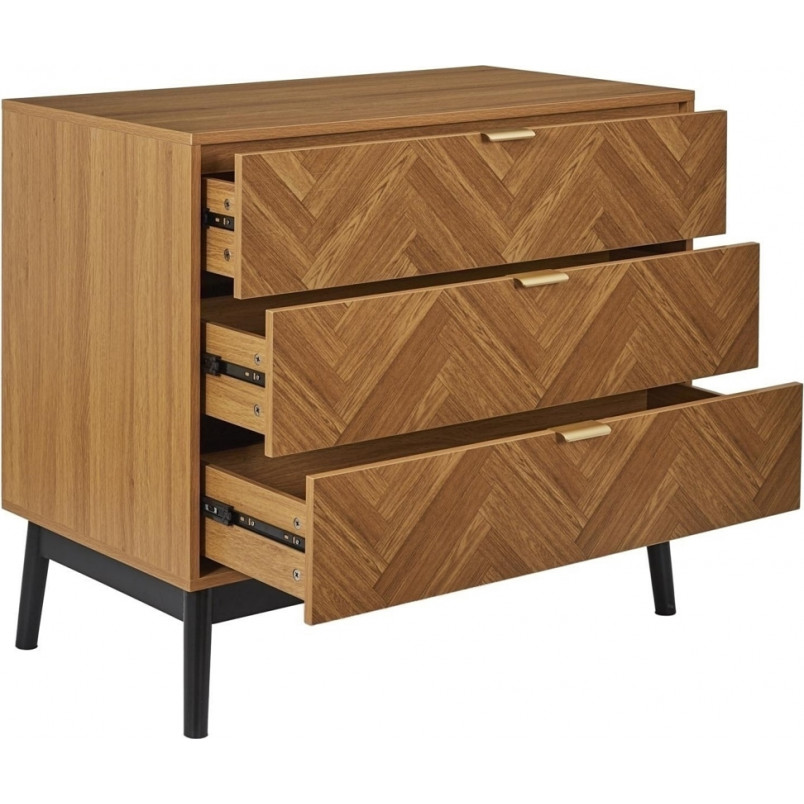 Komoda Felix 90x49cm - Skandynawski Design, 3 Szuflady | Intesi