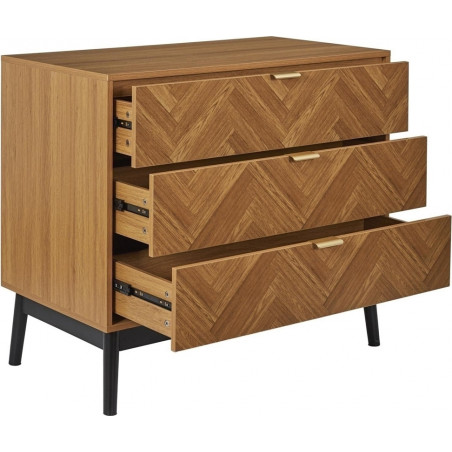 Komoda Felix 90x49cm - Skandynawski Design, 3 Szuflady | Intesi