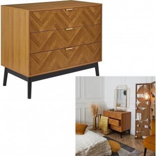 Komoda Felix 90x49cm - Skandynawski Design, 3 Szuflady | Intesi