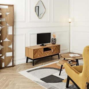 Szafka RTV Felix 110x40cm Intesi | Drewno, Szlufiada