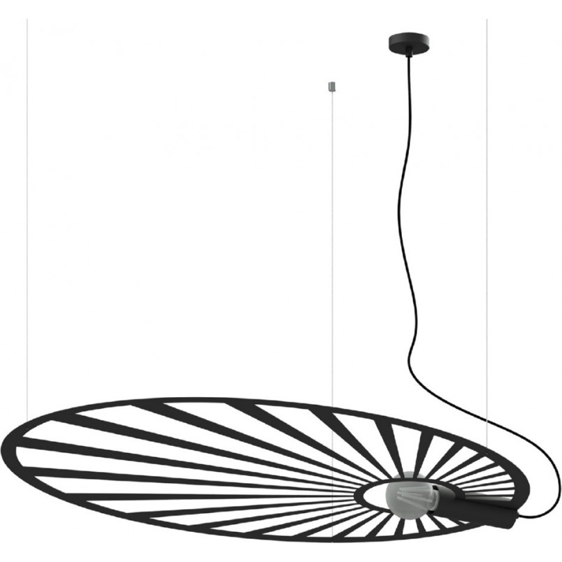 Lampa wisząca Lehdet czarna loft | Thoro - 110cm