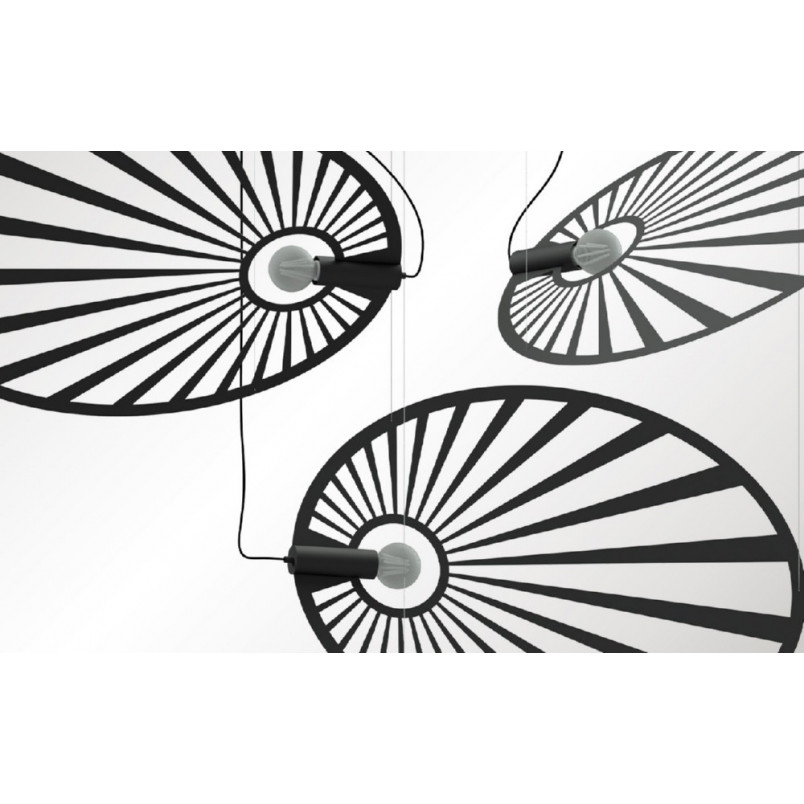 Lampa wisząca Lehdet czarna loft | Thoro - 110cm