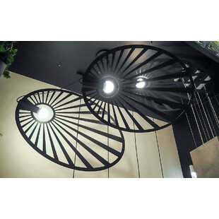 Lampa wisząca Lehdet czarna loft | Thoro - 110cm