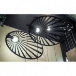 Lampa wisząca Lehdet czarna loft | Thoro - 110cm