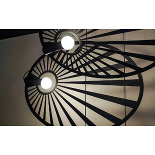 Lampa wisząca Lehdet czarna loft | Thoro - 110cm